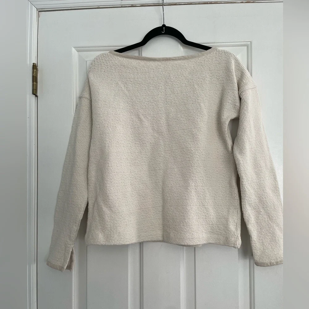 Ecru cotton sweater - Picture 5 of 5